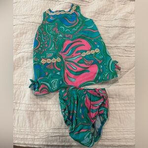 Lilly Pulitzer 18-24 months dress with bloomers! Perfect condition!